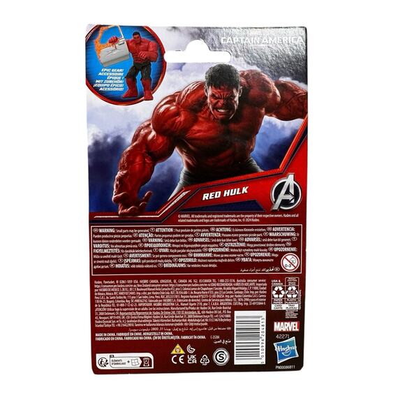 Marvel Captain America Brave New World Red Hulk Action Figure Epic Hero Series - Picture 2 of 5